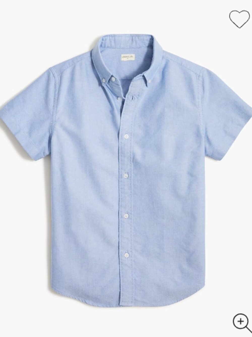 J. Crew Factory Kids' short-sleeve oxford shirt • size 14 • BH566